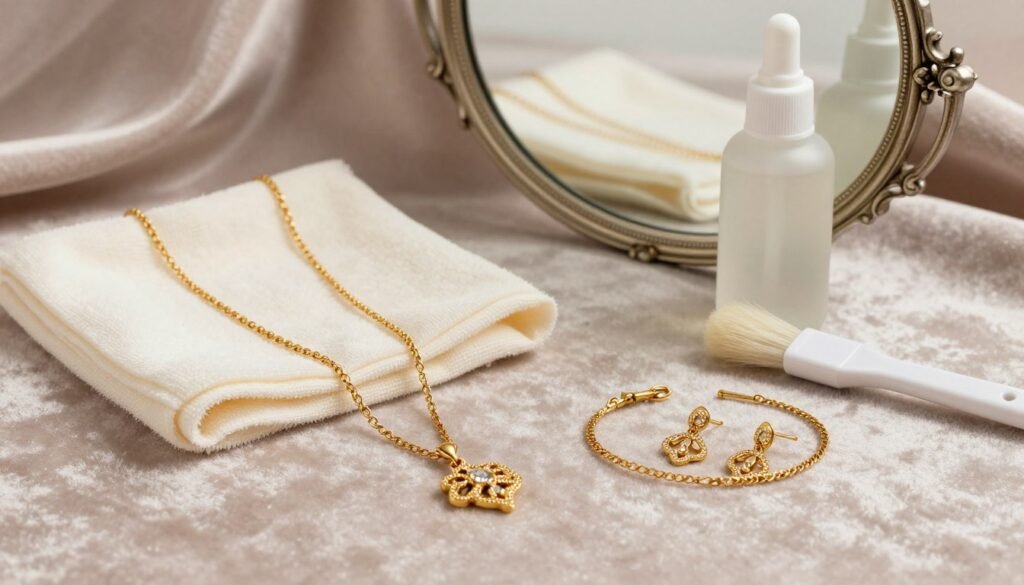 Gold-plated jewellery care