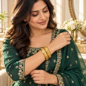 Sunehri Chakra Traditional Gold-Plated Bangle Pair