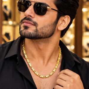 Royal Nawabi Gold Plated Men's Chain – 20 Inch | Anti-Tarnish
